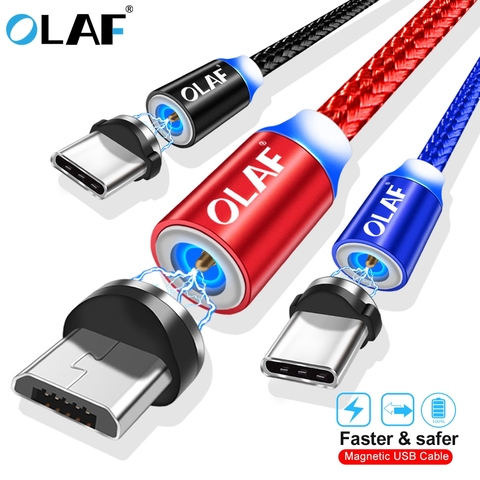 La OLAF magnético Cable Micro usb tipo C rápido adaptador de carga Micro USB tipo-C imán cargador usb-C para iphone samsung Huawei xiaomi ► Foto 1/6