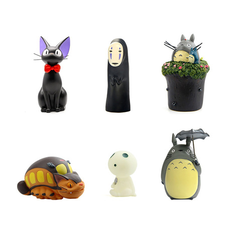 Figuras de acción de Totoro, hucha de Totoro, sin cara, princesa Mononoke, árbol, Spirit, Juguetes ► Foto 1/6