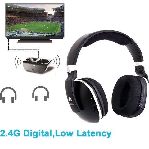 Auriculares inalámbricos para TV con transmisor de RF digital 2.4g