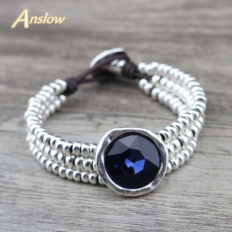 Anslow moda novedosa envoltura de joyería hecha a mano DIY chapados en plata de las mujeres pulsera femenina para fiesta Regalo De Amistad LOW0759LB ► Foto 1/6