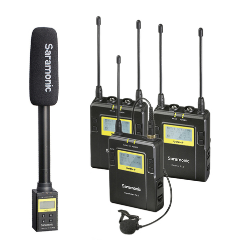 Saramonic UWMIC9 transmisión UHF inalámbrico Cámara micrófono de solapa sistema transmisores y receptores para la cámara réflex digital y videocámara ► Foto 1/1