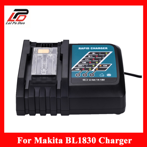 Marca repuesto nuevo cargador de batería para herramientas eléctricas para Makita BL1830 Bl1430 DC18RC DC18RA BL1815 BH1222C 3.0A sólo para de litio ion ► Foto 1/6