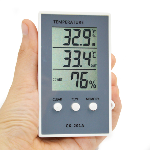 Termómetro higrómetro medido temperatura humedad Digital LCD Metro interior exterior estación meteorológica probador C/F valor máximo mínimo ► Foto 1/5