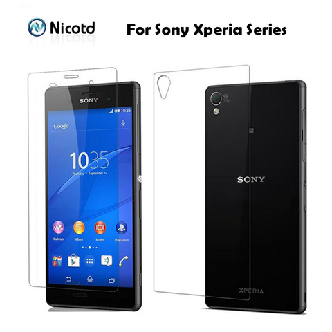 2 unids/lote frente + atrás vidrio templado para sony Z3 Z Z1 Z2 Z4 Z5Prenium protector de pantalla para Sony Xperia M4 Aqua M5 Z1 Z3 Z5 compacto ► Foto 1/6