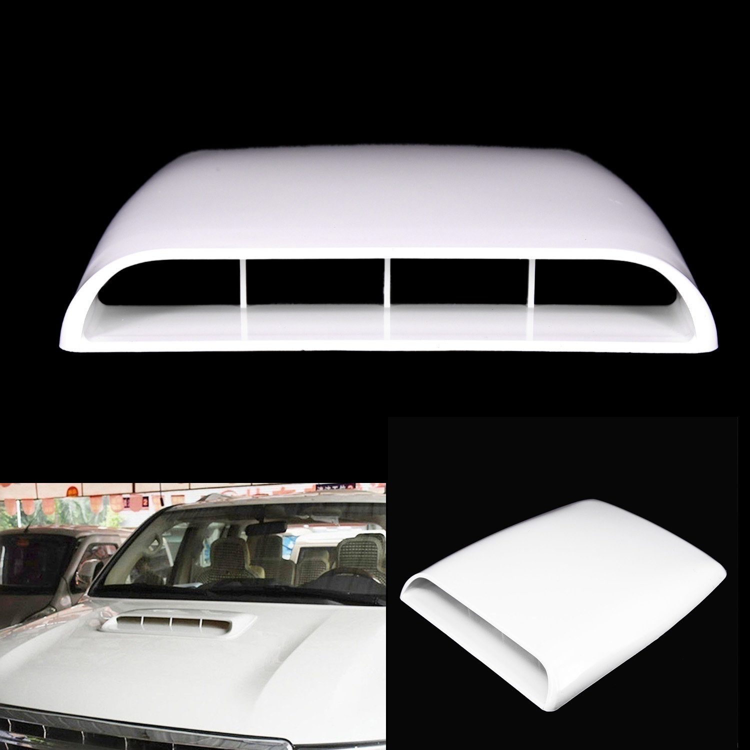 Tapa Universal para capó de coche, cubierta de plástico ABS fácil de instalar, decorativa aprox. 28x25x3,3 cm ► Foto 1/6