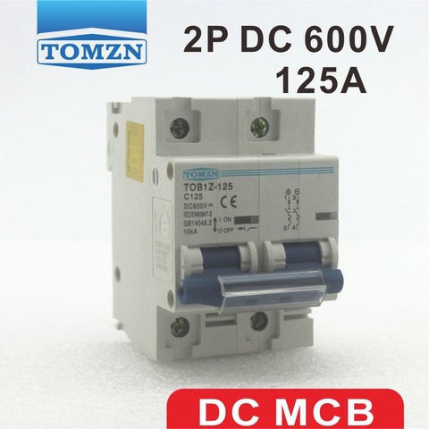 Interruptor de circuito para sistema PV, disyuntor 2P 125A DC 600V ► Foto 1/3