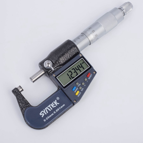 Marca 0.001mm micrómetro exterior electrónico 0-25mm medidor de calibrador de micrómetro Digital herramientas de medición de punta de carburo micrómetro ► Foto 1/6