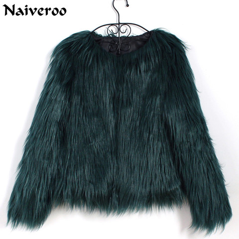 Abrigo de piel sintética peluda para mujer, chaqueta de piel sintética de  plumas de avestruz suave, prendas de vestir exteriores cálidas para