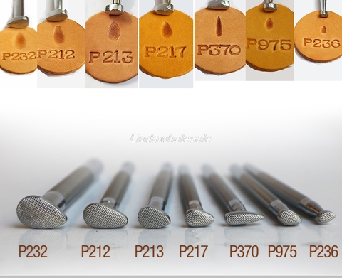 Herramientas de impresión de artesanía de cuero japonés P370/P232/P212/P213/P217/P975/P236, herramienta de cuero, sello de metal ► Foto 1/5