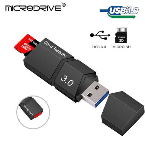 MicroDrive-Lector de Tarjetas micro sd de alta calidad, lector de tarjetas inteligentes, USB 3,0 SD/lector de tarjetas TF, envío gratis ► Foto 1/6