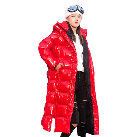 Chaquetas de invierno de estilo europeo para mujer, abrigo grueso acolchado de algodón suelto, Parka larga, rompevientos, 016 ► Foto 1/6