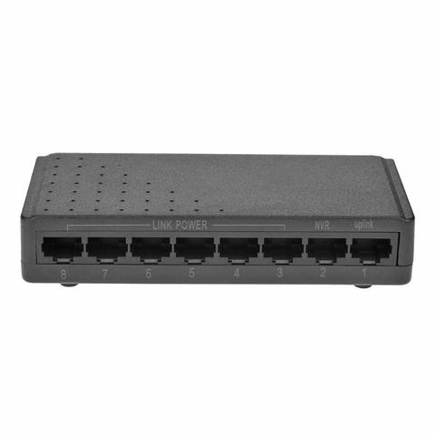 8 puertos 6 + 2 PoE Switch inyector Power Over RJ45 Ethernet sin sistema de red de la familia del adaptador de energía 10/100M ► Foto 1/6