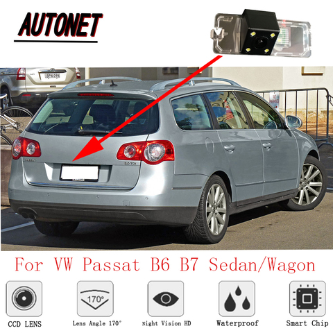 AUTONET-cámara trasera para coche, cámara de visión nocturna CCD, cámara para matrícula, para Volkswagen VW Passat B6 Sedan/Wagon TYP3C 2005 ~ 2015 ► Foto 1/4