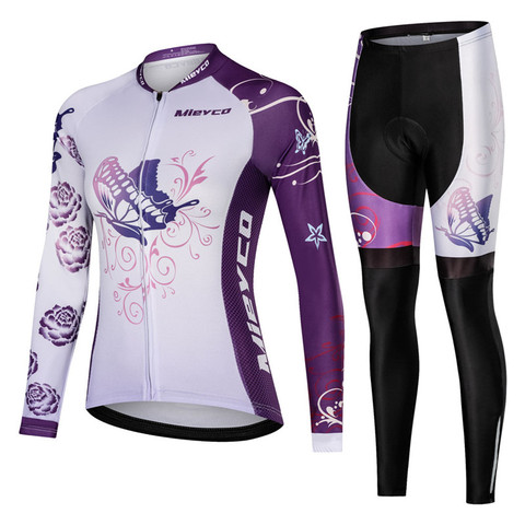 Conjunto de Ropa de Ciclismo profesional para mujer, Jersey de manga larga de secado rápido para Ciclismo de montaña ► Foto 1/6