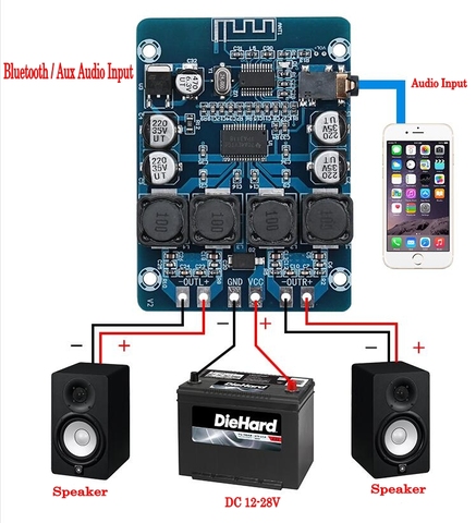 XH-M314 TPA3118-placa amplificadora de potencia, 2x45W, 12V, 24V, estéreo, Bluetooth ► Foto 1/6