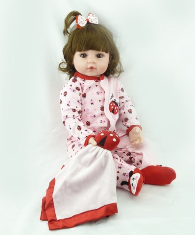 Muñeca reborn de silicona suave con paño suave para bebé, muñeco de bebé de 48cm, precio de navidad, NPK ► Foto 1/6