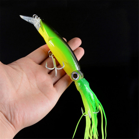 1 Uds. 14cm 40g cebo para pescar pulpo 6 colores calamar cebo duro anzuelo de acero rico en carbono Octopus Crank para Atun Sea Allure herramientas ► Foto 1/6