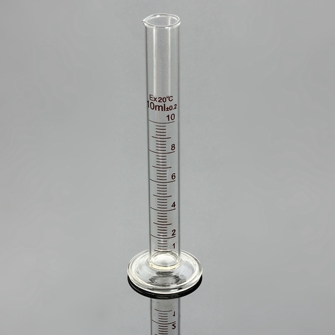 Cilindro de vidrio para laboratorio, cilindro de medición profesional, medida de Caño para laboratorio de química, 10ml ► Foto 1/3