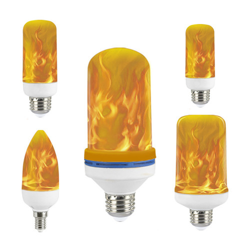 Lámpara LED con efecto de llama E27 E26 B22 E14 E12, bombilla con efecto de llama, luces de fuego parpadeantes, emulación de 3W 5W 7W 9W, lámpara LED decorativa AC85-265V ► Foto 1/6