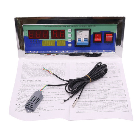 1 Juego de controlador de incubadora Unidades doméstica de accesorios de incubadoras modernas controlador de automatización con sonda de temperatura y humedad ► Foto 1/1