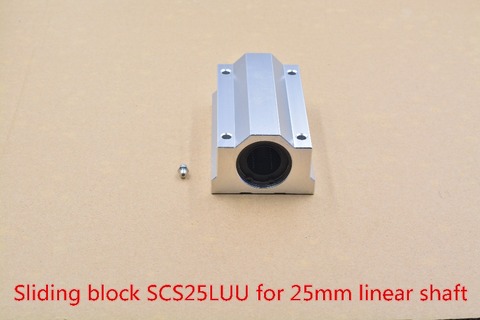 Bloque deslizante de rodamiento lineal SC25LUU SCS25LUU, 25mm, para barra de eje redonda XYZ, mesa CNC, 1 Uds. ► Foto 1/6