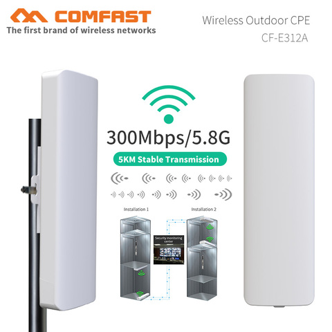 Comfast CF-E312AV2 5km de Largo alcance inalámbrico puente wifi CPE 5,8G WIFI amplificador de señal wifi repetidor Router nano estación ► Foto 1/1