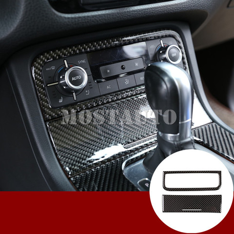 Cubierta embellecedora de botones de aire acondicionado para consola VW Touareg, accesorios de decoración Interior de coche, 2 uds., 2011-2022 ► Foto 1/6