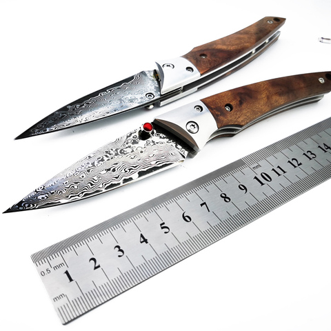 Minicuchillo cuchillo de acero de Damasco, herramienta afilada y Plegable, portátil, para exteriores, acampada, pesca, herramientas al aire libre, Envío Gratis ► Foto 1/1