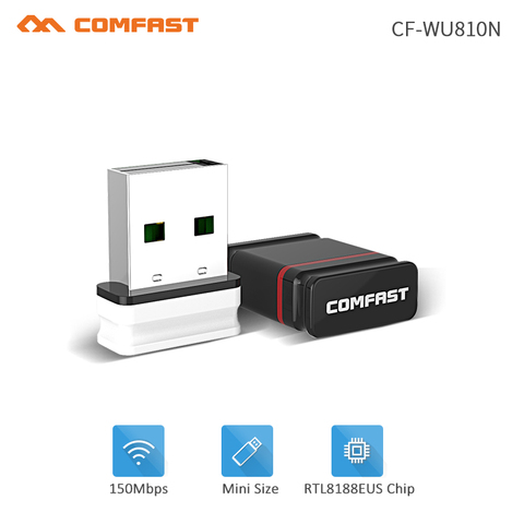 Comfast RTL8188EUS Mini adaptador USB Wi-Fi de 2,4g Wifi dongle 150 Mbps 802.11b/g/n Wifi emisor Wi fi receptor tarjeta de red antena ► Foto 1/5