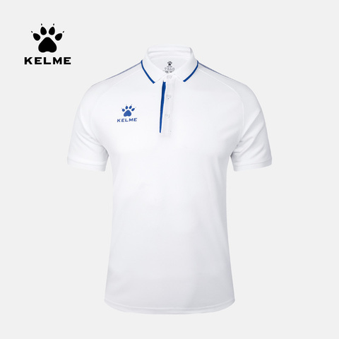 KELME-Polo de entrenamiento para hombre, Camiseta de algodón para correr, pantalón corto de manga informal, 3891066 ► Foto 1/6