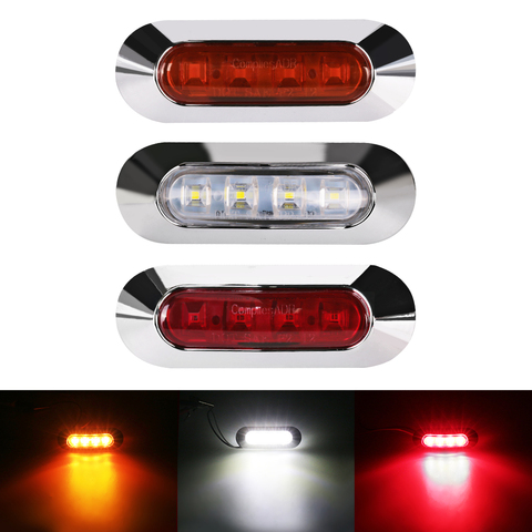 Aurroad-indicador lateral Universal para coche, indicador lateral de liquidación, luz de estacionamiento, color rojo, blanco y ámbar, 4 LED ► Foto 1/6