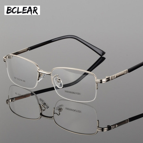 BCLEAR nueva de aleación de metal, gafas con media montura de la presbicia miopía gafas ópticas para hombres S887 ► Foto 1/1