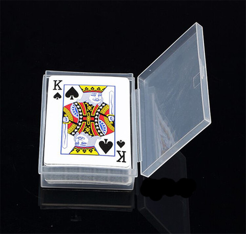 Cajas de plástico transparentes juego de cartas contenedor PP caja de almacenamiento embalaje caja de tarjeta de juego de póker ► Foto 1/4