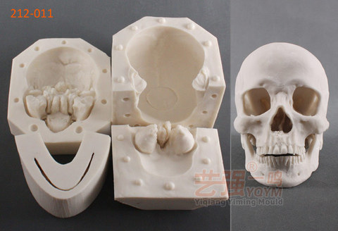 Moldes de silicona para Serie de Halloween 3D con diseño de calavera tamaño real, molde para hornear pasteles, FM463 ► Foto 1/6