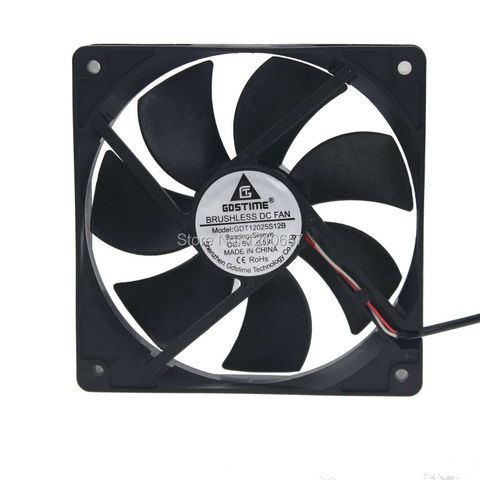 Ventilador de refrigeración sin escobillas del Motor del enfriador 2 uds. Por hora 5V CC USB 120mm 120*120x25mm 12025S ► Foto 1/4