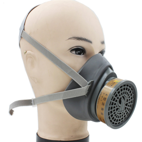 Mascarilla facial con respirador de Gas químico, máscara filtrante de carbono para pulverizar pintura, seguridad en el trabajo Industrial, nueva ► Foto 1/6