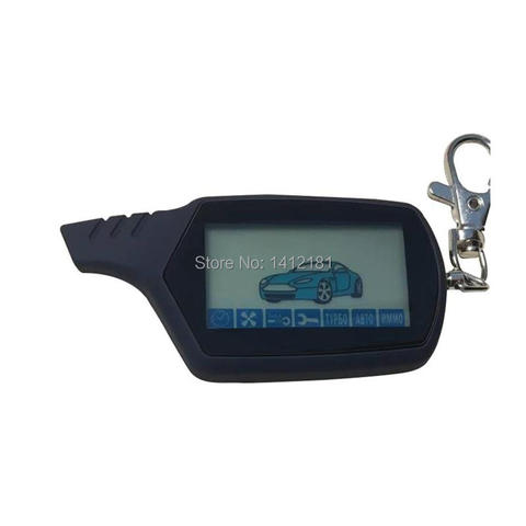 Un 91 2-forma LCD llave de Control remoto Fob anillo cadena para vehículo ruso de seguridad alarma coche dos vías sistema de Starline A91 llavero ► Foto 1/6