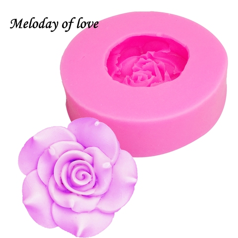 3D hermosas rosas pastel de chocolate decoración herramientas DIY fondant silicona molde de la torta de boda decoración flores jabón molde T0170 ► Foto 1/6