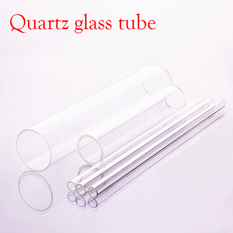 Tubo de cristal de cuarzo, diámetro exterior 25mm, longitud completa 200mm/250mm/300mm, vidrio resistente a altas temperaturas, 1 Uds. ► Foto 1/1