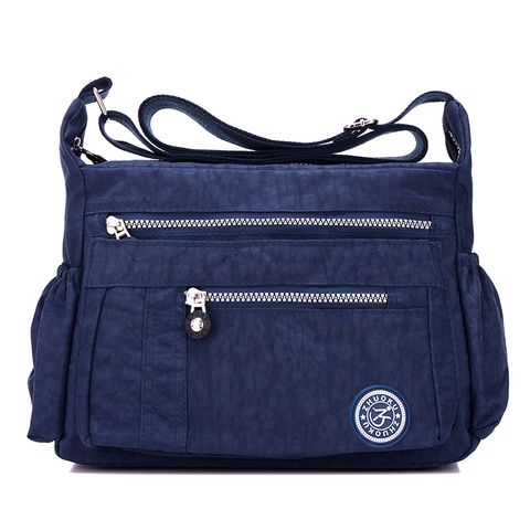 Bolsas de mensajero para mujeres, de Nylon bolso de hombro Casual bolso bandolera con cremallera Mujer para mujer bolsa de playa Casual bolso Sac ► Foto 1/1