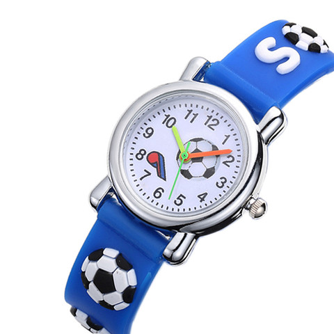 Relojes de fútbol 3D para niños y niñas, banda de fútbol de silicona suave, reloj de pulsera Infantil, 2022 ► Foto 1/6
