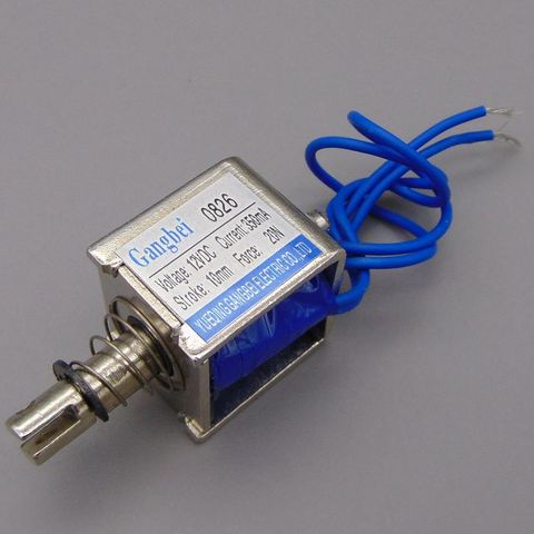 Gangbei-0826B de solenoide lineal tipo tracción, electroimán JF-0826B DC 6V 12V 24V 350mA Force 20N, viaje 10mm, venta al por mayor ► Foto 1/4