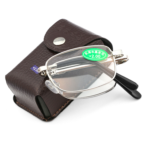 Gafas de lectura Unisex dioptrías para ancianos con caja Bifocal, gafas plegables ultralivianas y con montura de aumento para el cuidado de la visión, + 1,0 ~ 4,0 ► Foto 1/6