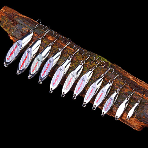 Señuelo de pesca con cuchara de Metal, aparejos de pesca con gancho de Metal de 3-60g, 8 #-2 # ► Foto 1/3