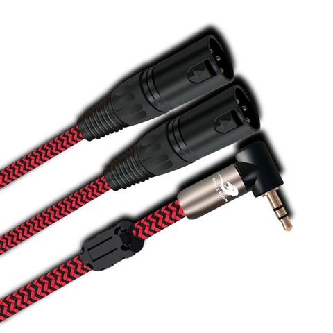 (1/8 pulgadas) 3,5mm a doble conector XLR Cable de Audio teléfono móvil consolas mezcladoras amplificadores divisor Y Cable 1m 2m 3m 5m ► Foto 1/1