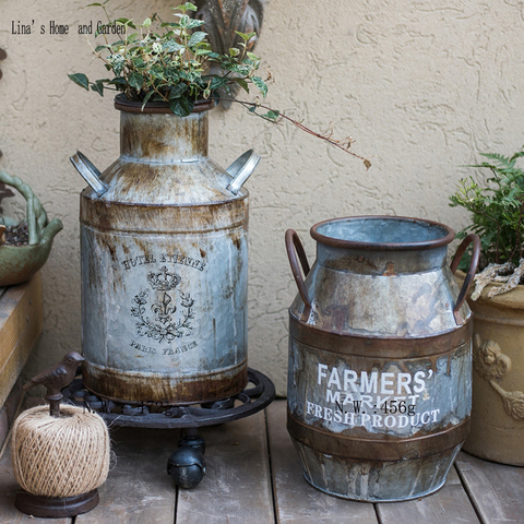 handcraft vintage antique gray mini metal flower jug ► Foto 1/6