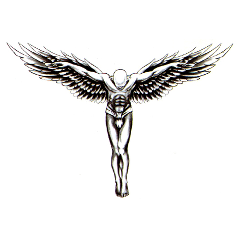 Angel Michael-tatuajes temporales impermeables para hombre, tatuaje falso, flash, tatuaje de pegatinas temporales para niños, temporaire ► Foto 1/1