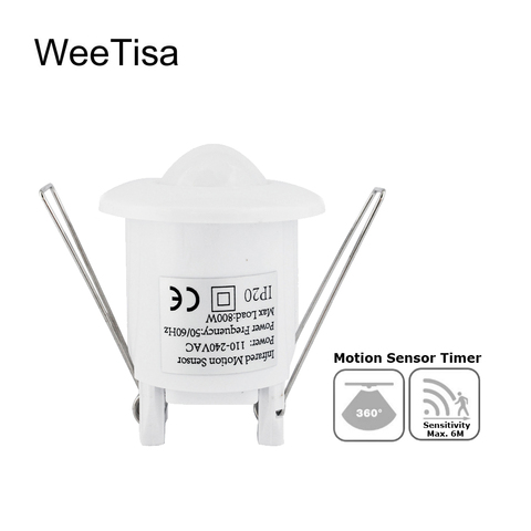 Interruptor de Sensor de movimiento de 12V, PIR infrarrojo, detección de 360 grados, techo empotrado, CA, 110V, 220V, Sensor de luz de lámpara DC12V ► Foto 1/6