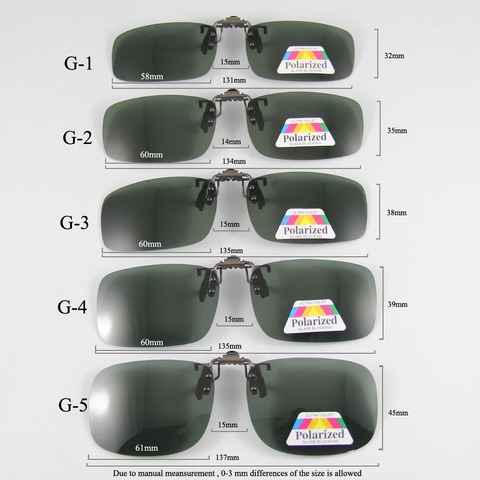Gafas de sol polarizadas Clip-on Mater Bridge Can up Clip en gafas de sol hombres mujeres gafas de sol lentes de conducción clara gafas ► Foto 1/6