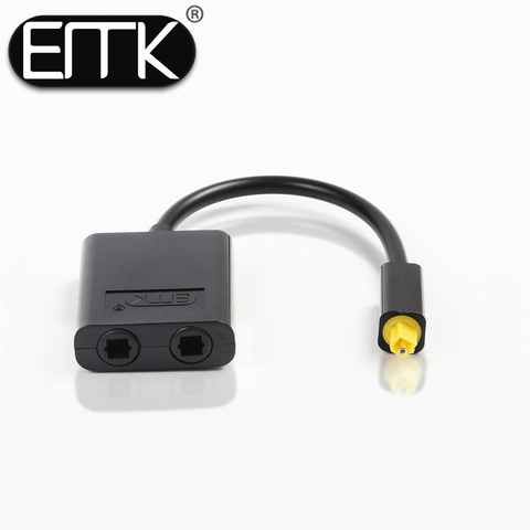 EMK SPDIF/Toslink óptica de Audio Digital separador Toslink Cable SPDIF óptica del adaptador del divisor ► Foto 1/6